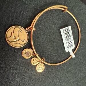 Alex & Ani HOUSTON TEXANS Goldtone Charm Bangle Bracelet